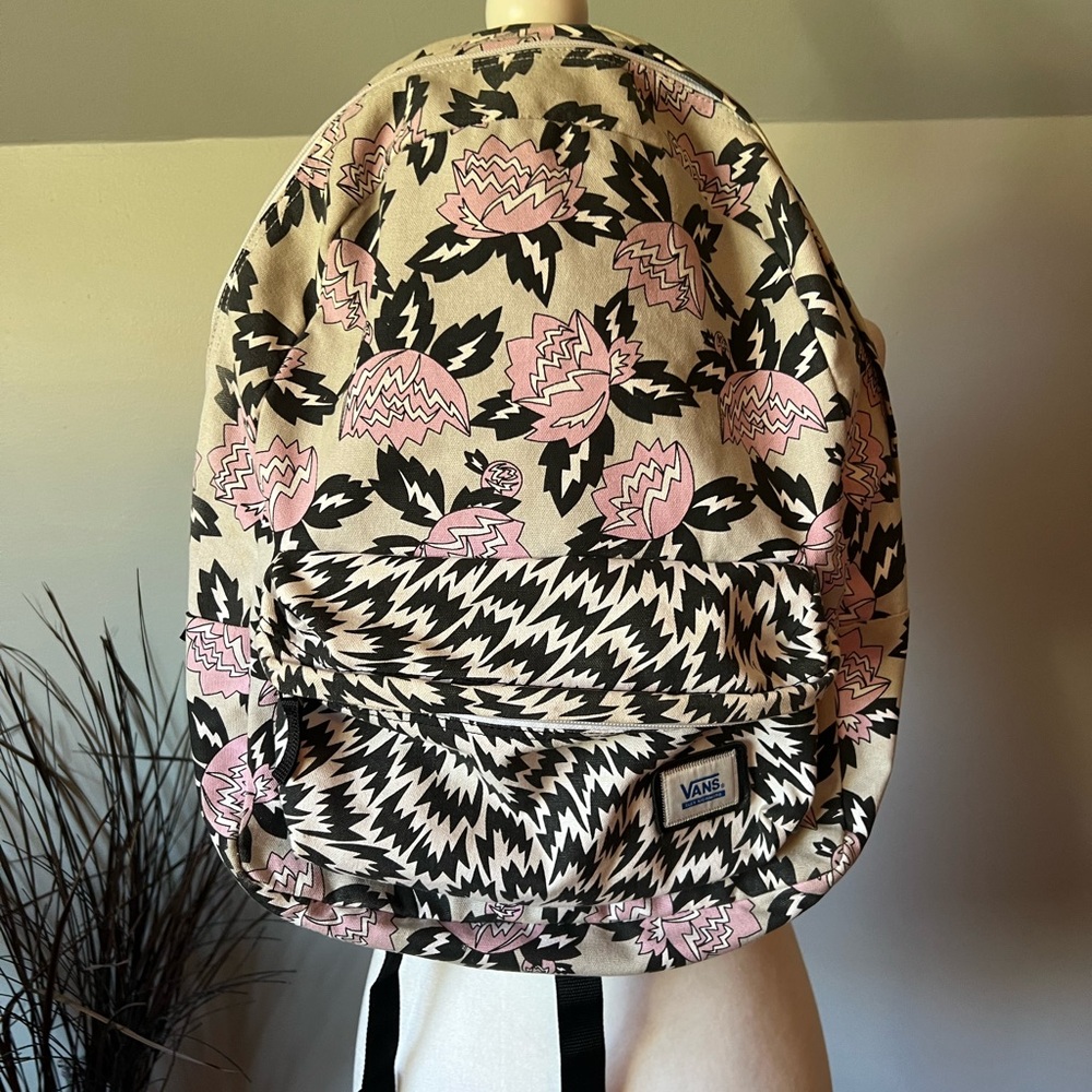 Vans Pink and Black Patterned Women's Backpack
